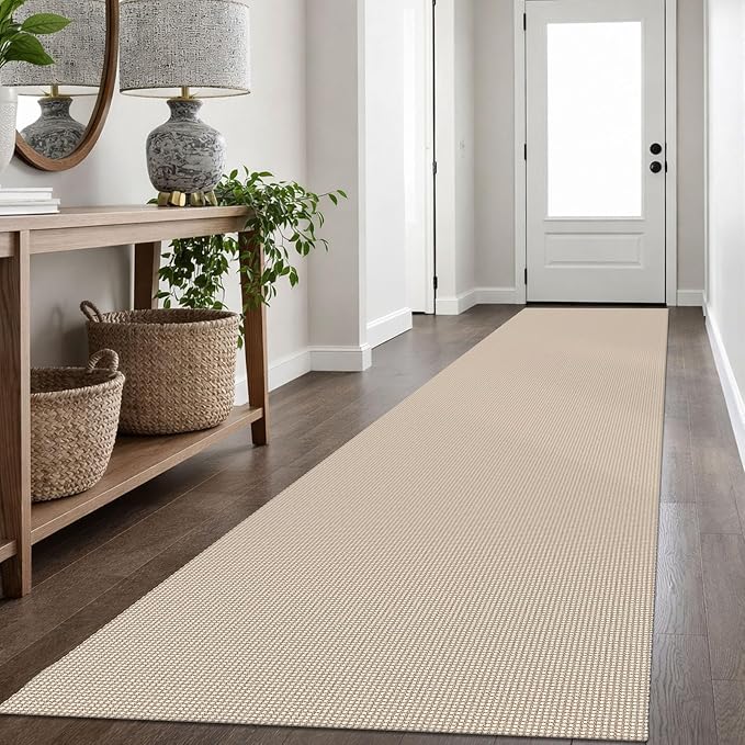 IOHOUZE Washable Exrea Long Hallway Runner Rug 3x16 Non Slip Rubber Backed