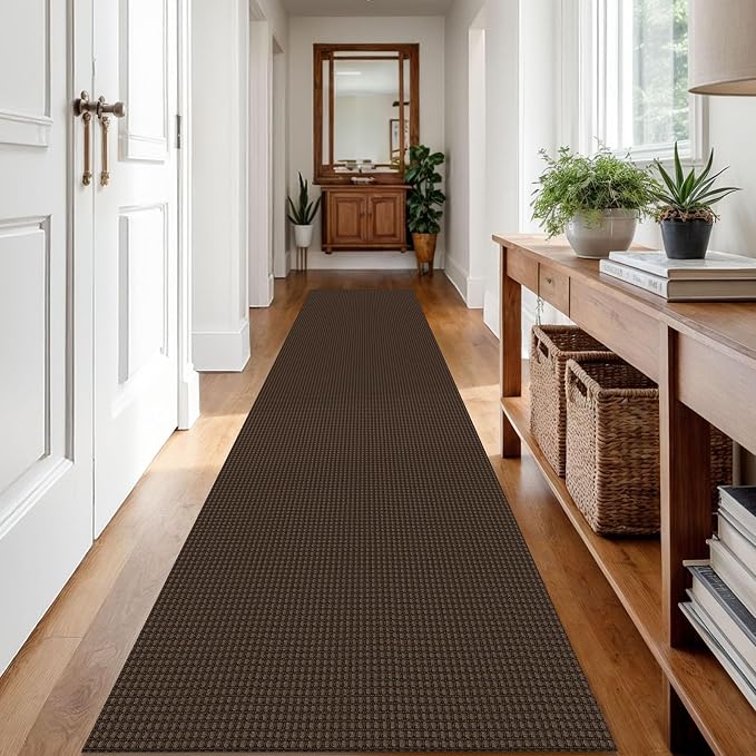 IOHOUZE Washable Runner Rug 2.6x12 Non Slip Rubber Backed Extra Long Hallway