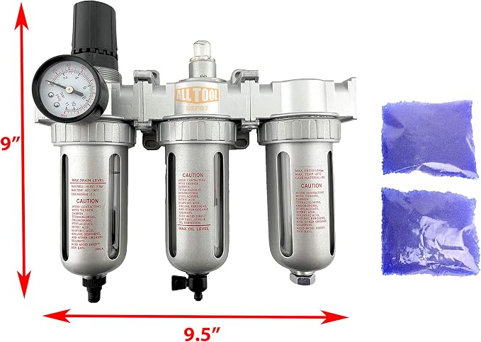 1/2" NPT MID FLOW Filter Regulator Coalescing Desiccant Dryer System