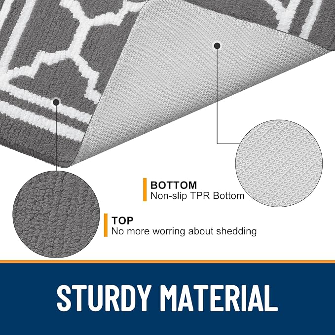 Buganda Indoor Door Mat, Dirt-Resistant and Absorbent Doormat, Low Profile