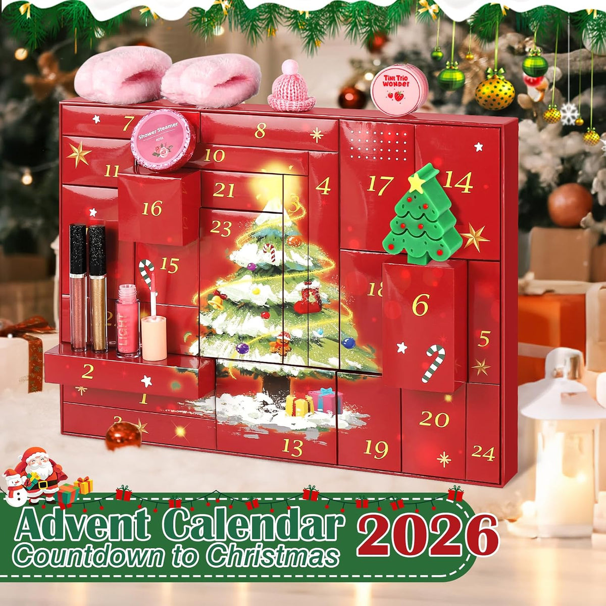 Meaicezli Advent Calendar 2026, Makeup and Self Care Gift Set for Teen Girl