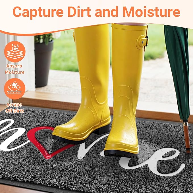 StepLively Door Mat Home Welcome Mats Outdoor and Indoor, Heavy-Duty