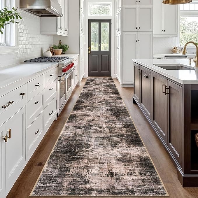 IOHOUZE Abstract Runner Rug 3x18 Ft Washable Runners