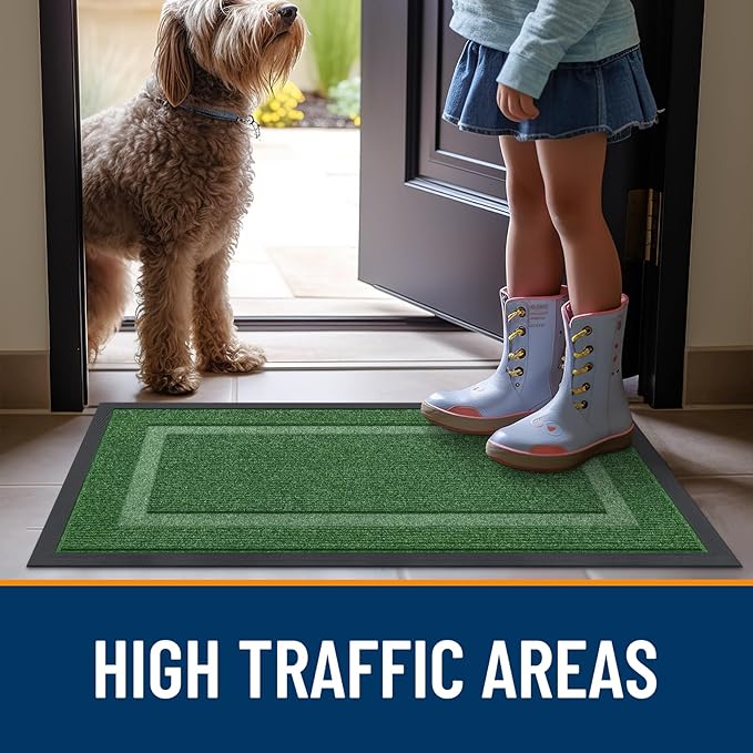OLANLY Front Door Mat Indoor Outdoor Entrance, Waterproof All-Season,