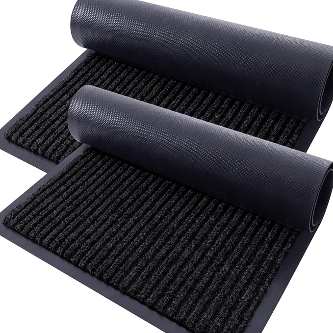 OLANLY Front Door Mat Indoor Outdoor Entrance, Waterproof Heavy Duty Doormat