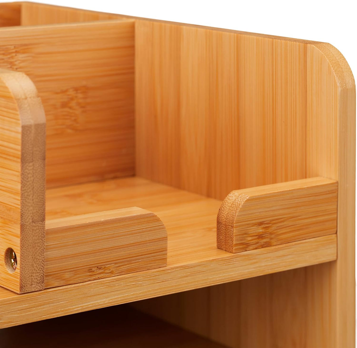 Relaxdays Desk Organiser, Natural Wood, 26.5 x 33 x 24 cm