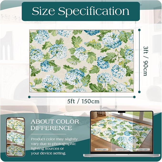 3x5 Floral Entry Rug