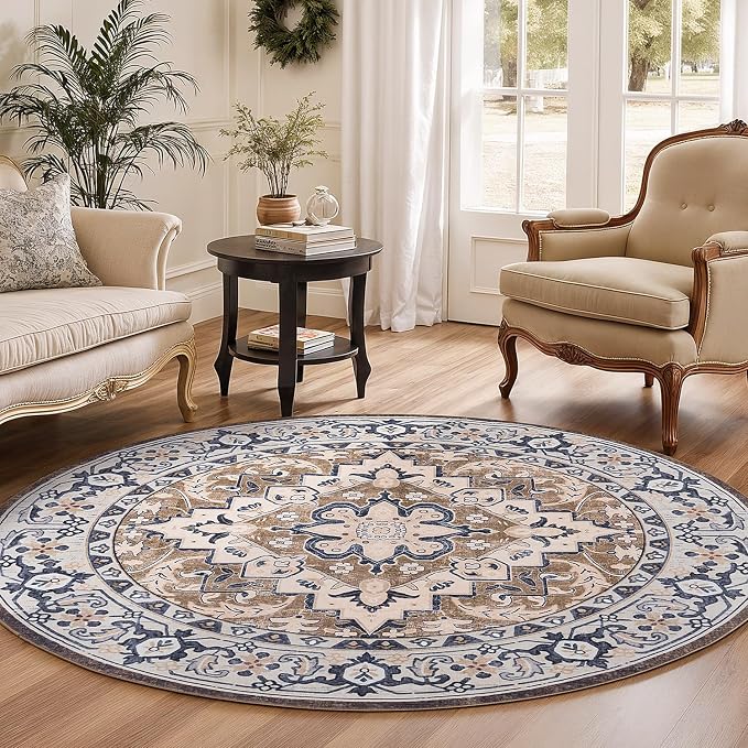 Lofus 4ft Area Rugs for Living Room, Washable Area Rug, Rugs for Bedroom