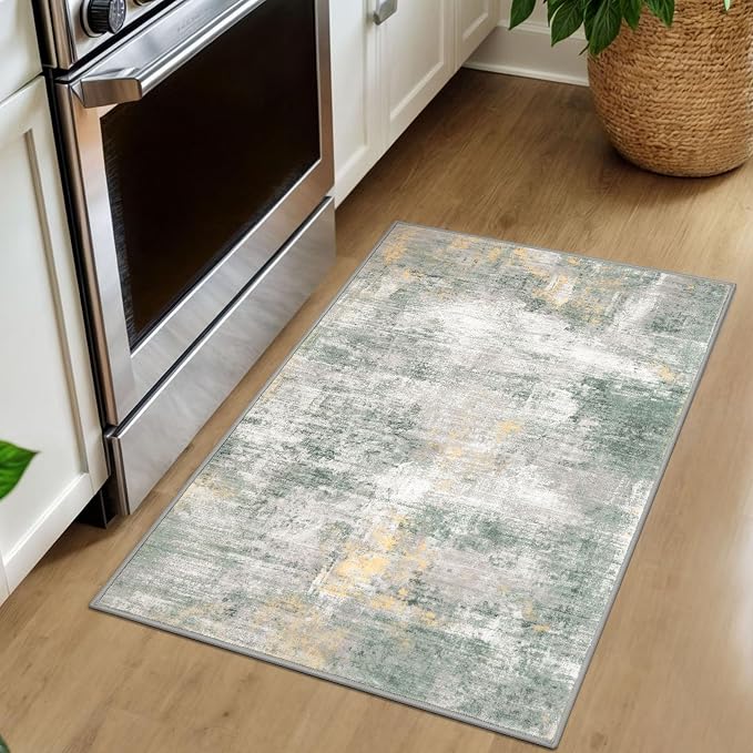 IOHOUZE Small Abstract Area Rug 2x3 Ft Entryway Rugs Washable Door Mat Indoor