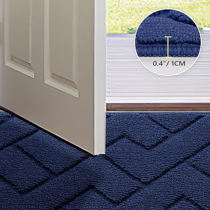 hicorfe Front Door Mat Outside Entrance, Stain and Fade Resistant, Non Slip