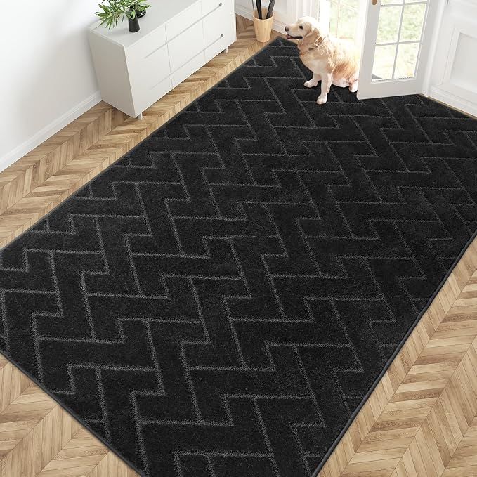 PURRUGS Easy Care Area Rug 6ft x 9ft, Non-Slip Machine Washable Entry Rug