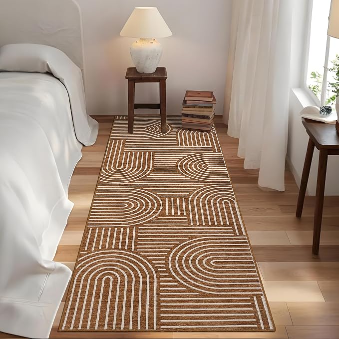 ROYHOME Modern Rug 2x6 Runners for Hallways, Abstract Kitchen Runner Rugs Non