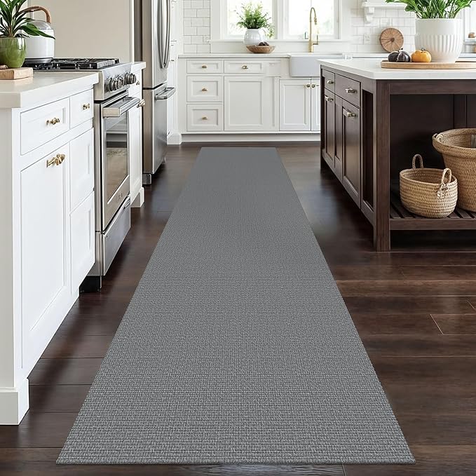 EARTHALL Washable Runner Rug 2.6x12 Ft Non Slip Runners