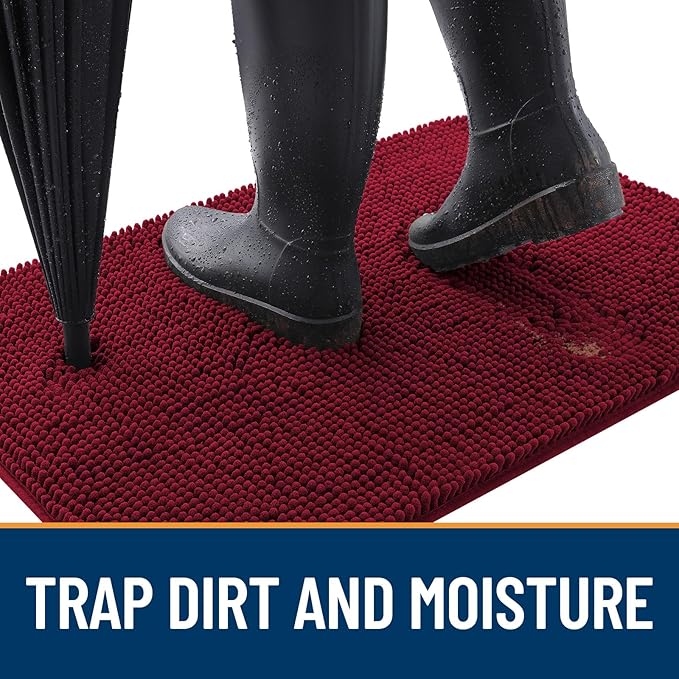 OLANLY Dog Door Mat for Muddy Paws 47x17, Absorbs Moisture and Dirt, Absorbent