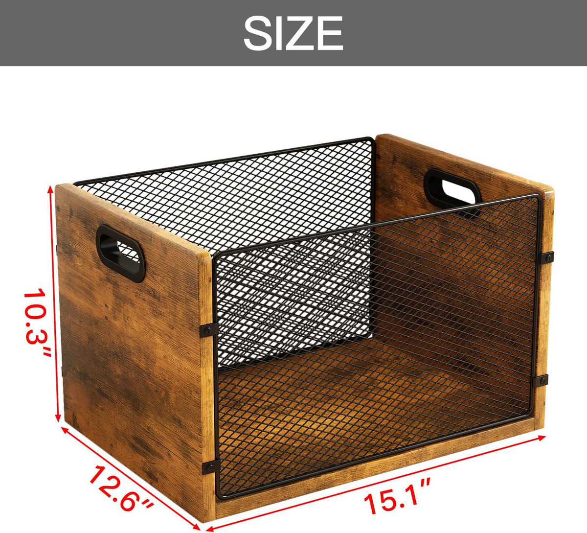 Hanging File Folder Organizer Filing Box with Handles File Organizer Holder for Desk Space-Saving Storage Bin for Letter Size – Open Design for Quick Access & Efficient Organization