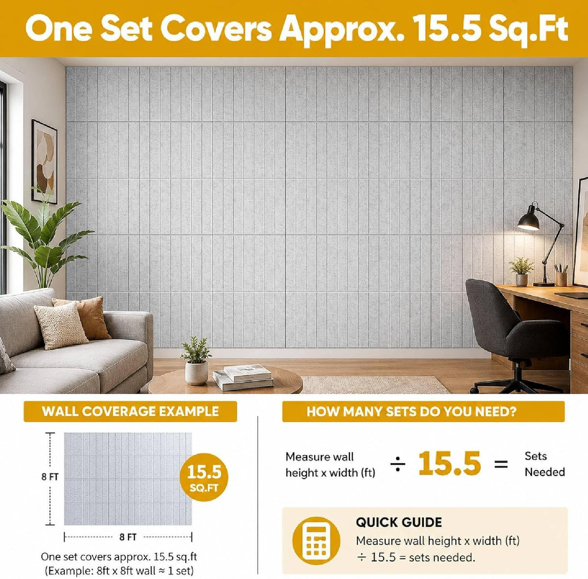 16 Pack Large Felt Bulletin Board & Cork Boards Alternative, 48"x48"