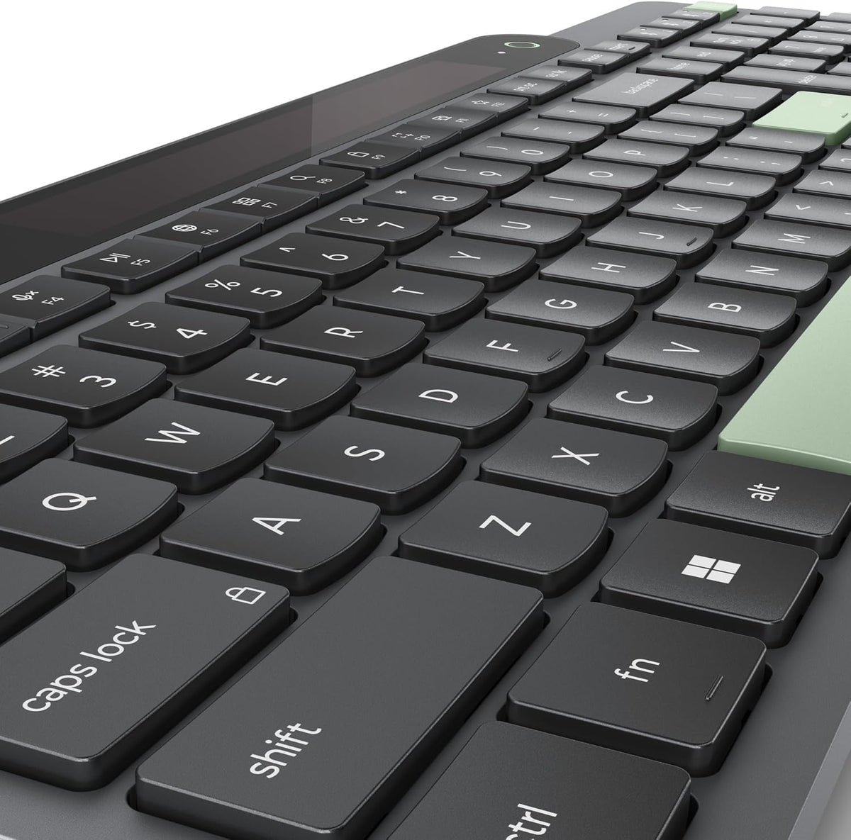 Lenovo 800 Self-Charging Bluetooth Keyboard, Uses Ambient Light, Bluetooth 5.1, Supports 3 Devices, Battery Free, Wireless, Grey