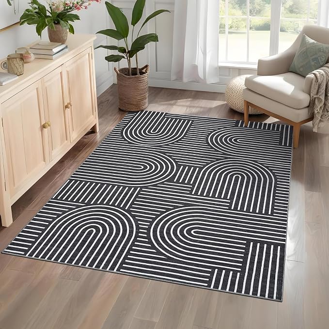 ROYHOME Washable Rug 4x6 Area Rugs