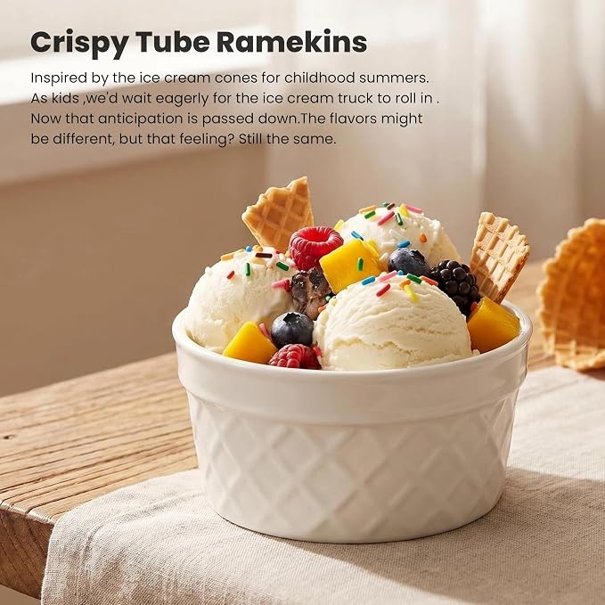 8 oz Ramekins, Suitable for Use in the Oven and Dishwasher | The stackable