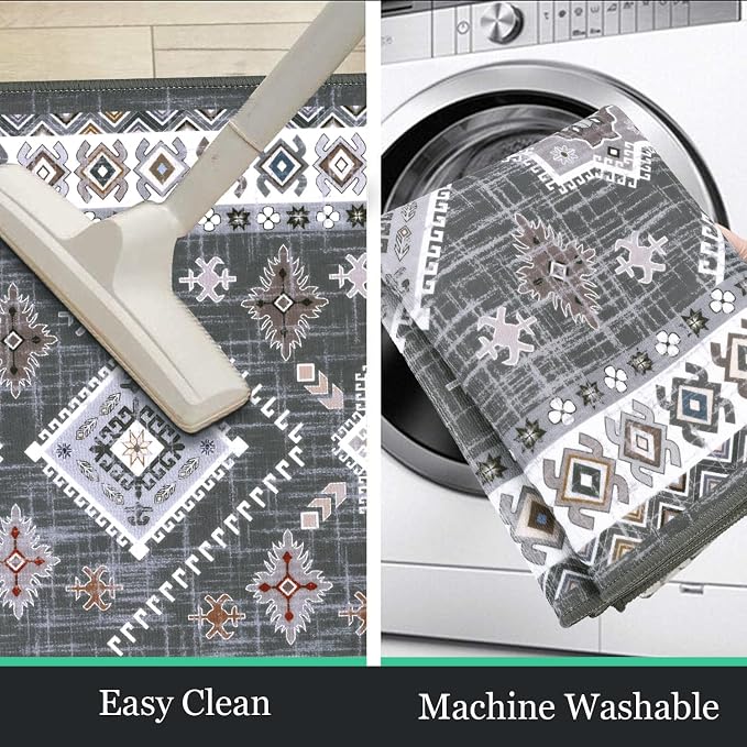 HEBE Boho Kitchen Rug Sets 3 Piece