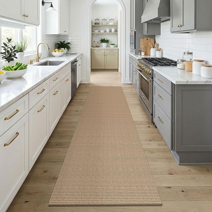 KOZYFLY Runners for Hallway 3x9, Wide Washable Runner Rug, Woven Non Slip