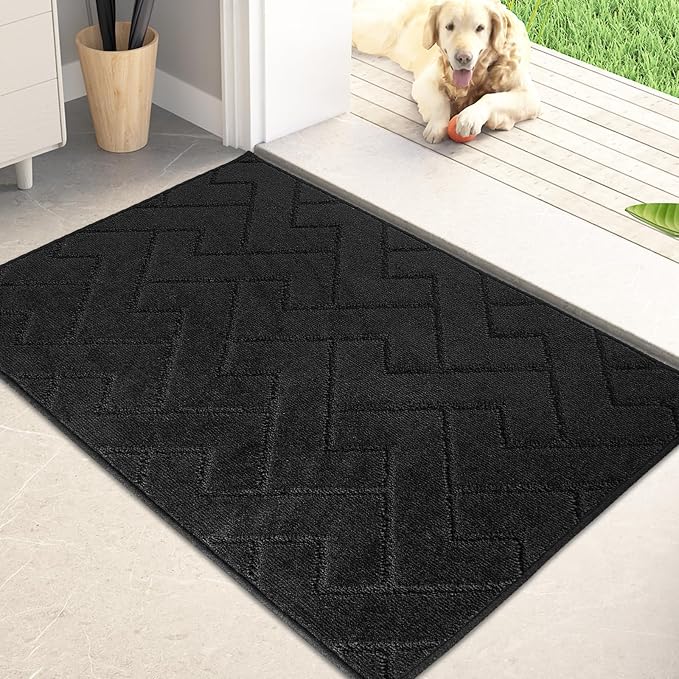 PURRUGS Dirt Trapping Door Mat 24" x 35.5", Non-Slip Machine Washable Entry Rug