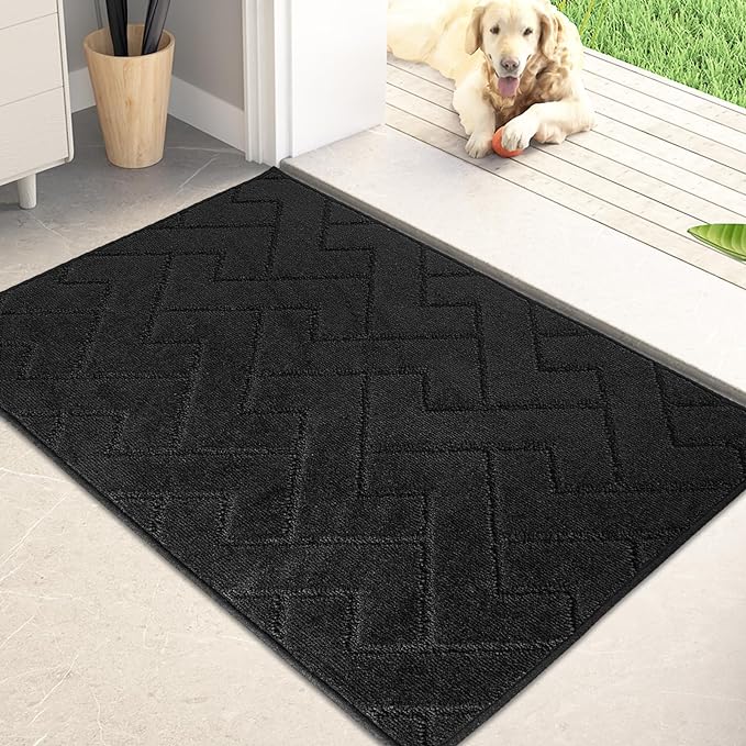 PURRUGS Dirt Trapping Door Mat 20" x 31.5", Non-Slip Machine Washable Entry Rug