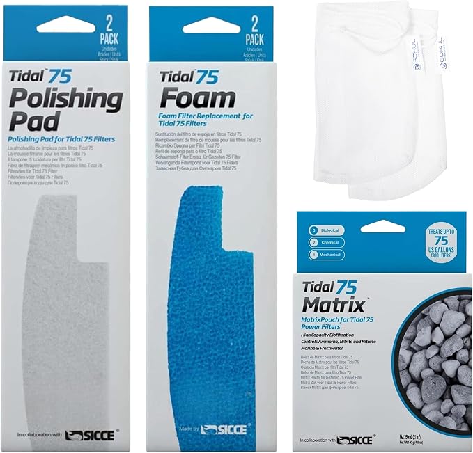Tidal 75 Filter Maintenance and Replacement Filter Media Kit, Including Gokul