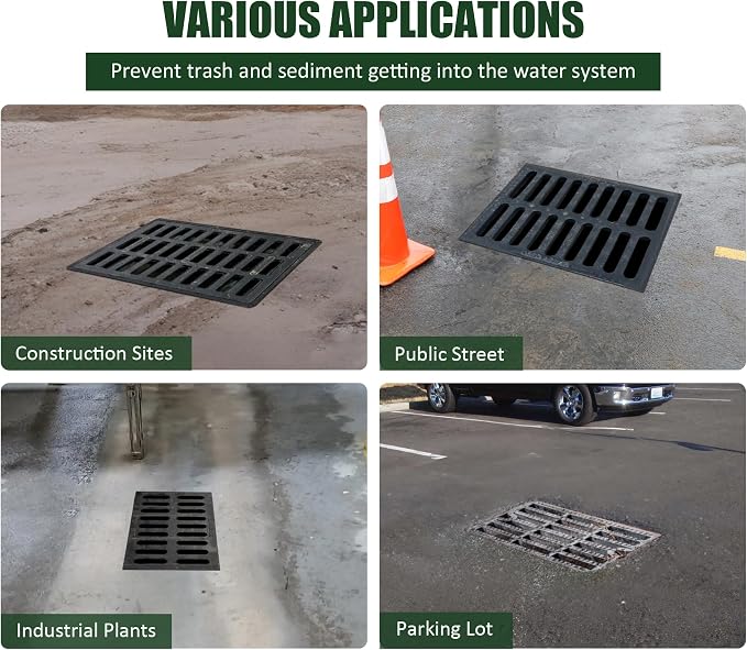 5 Pack PET Storm Drain Filter-47.2x47.2x23.6in Oil & Sediment Guard