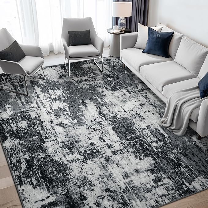 RELEANY Washable Area Rugs 5'x8' Non-Slip Modern Abstract Soft