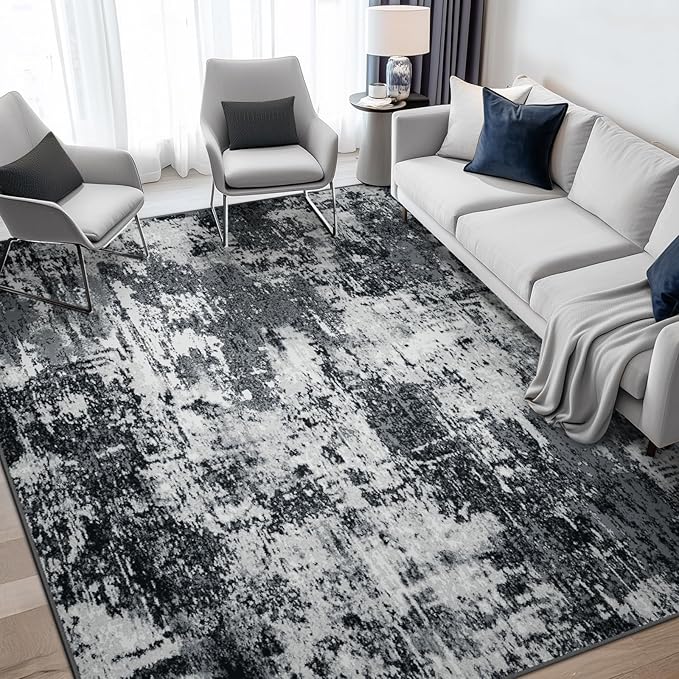 RELEANY Washable Area Rugs 6'x9' Non-Slip Modern Abstract Soft