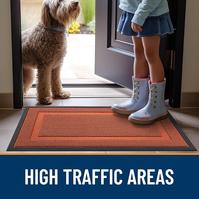 OLANLY Front Door Mat Indoor Outdoor Entrance, Waterproof All-Season,