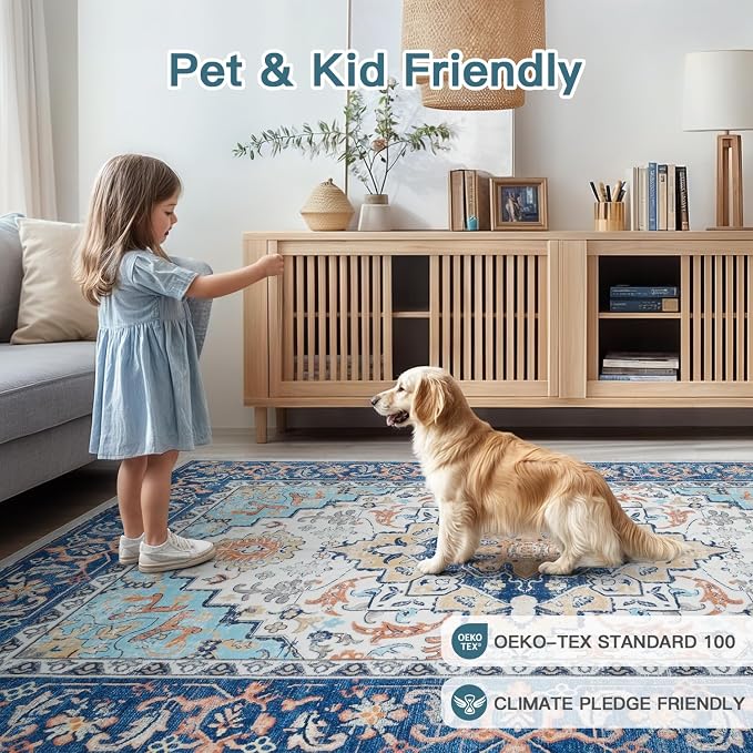 Lofus 5x7 Area Rugs for Living Room, Washable Area Rug, Rugs for Bedroom