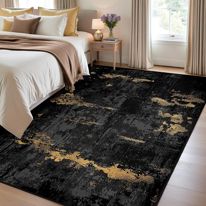 RELEANY Washable Area Rugs 3'x5' Non-Slip Modern Abstract Soft