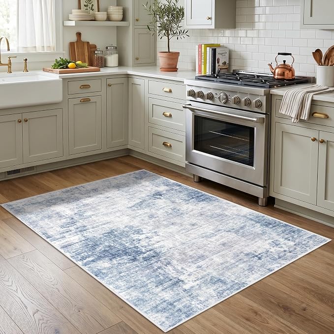 IOHOUZE Abstract Area Rug 4x5 Ft Washable Rugs