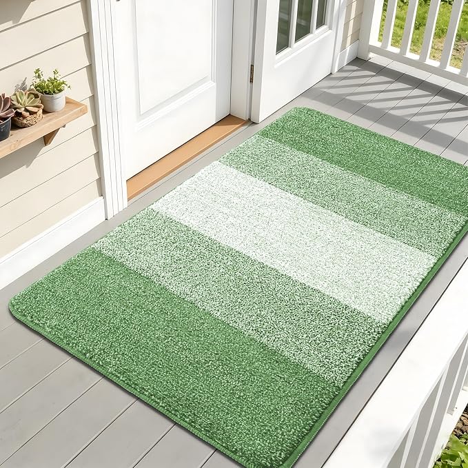 Kitinjoy Indoor Outdoor Door Mat, 59x32 Non-Slip Absorbent Dirt Trapper