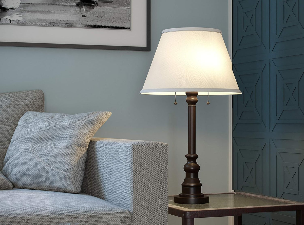 Kenroy Home Spyglass Table Lamp with Bronze Finish, Classic Style, 30.5" Height, 17" Width, 17" Depth