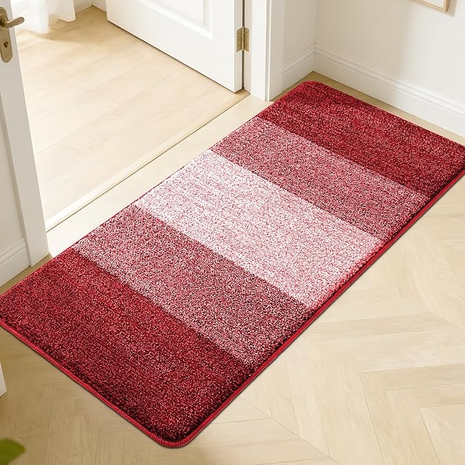 Kitinjoy Indoor Outdoor Door Mat, 50x30 Non-Slip Absorbent Dirt Trapper