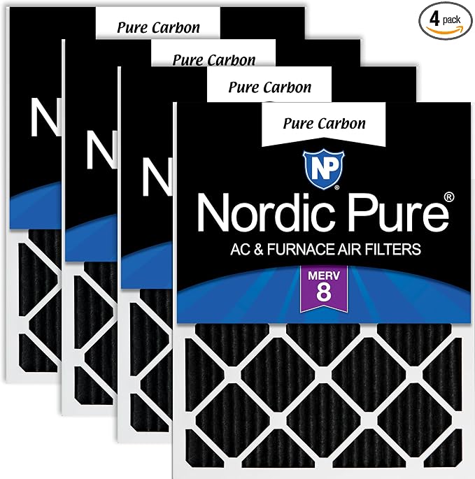 Nordic Pure 18x24x1 Pure Carbon Pleated Odor Reduction Furnace Air Filters 4