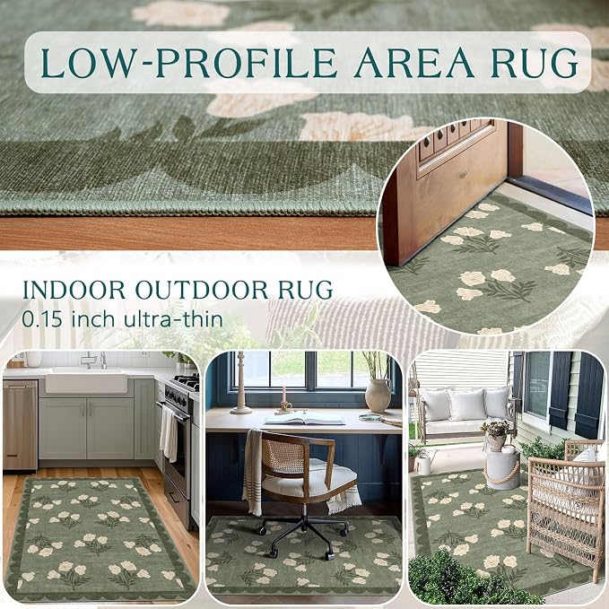 3x5 Floral Entry Rug