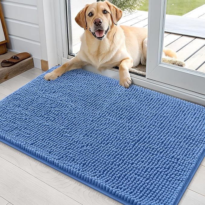 OLANLY Dog Door Mat for Muddy Paws 36x24, Absorbs Moisture and Dirt, Absorbent