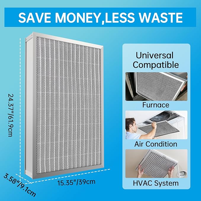 UBeesize 16x25x4 Reusable Air Filter