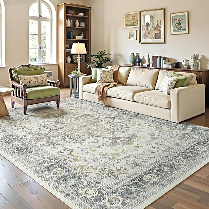 Lofus 5x7 Area Rugs for Living Room, Machine Washable Non-Slip Area Rug