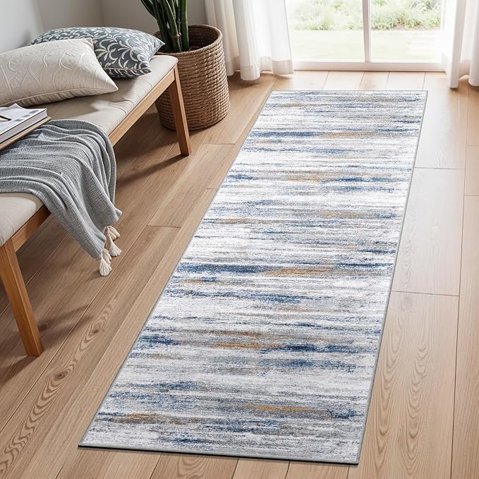 2x8 Washable Runner Rug for Family: Easy-to-Clean Runners for Hallway Entryway