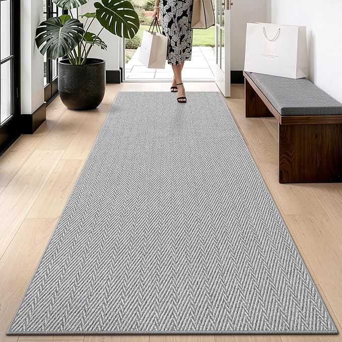 LUMI Ultra Thin Runner Rug for Hallway 2'x8', Non-Slip Entryway Rug