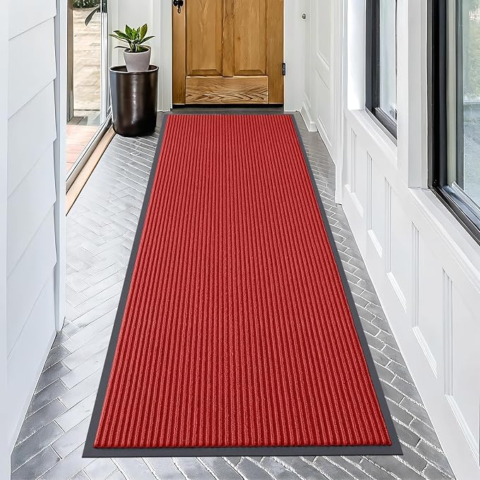 OLANLY Front Door Mat Indoor Outdoor Entrance, Waterproof Heavy Duty Doormat