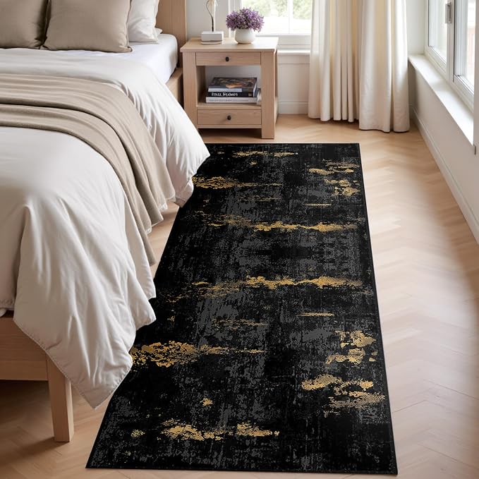 RELEANY Washable Area Rugs 2'x6' Non-Slip Modern Abstract Soft