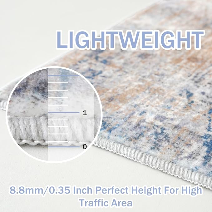 IOHOUZE Abstract Runner Rug 3x6 Ft Washable Runners