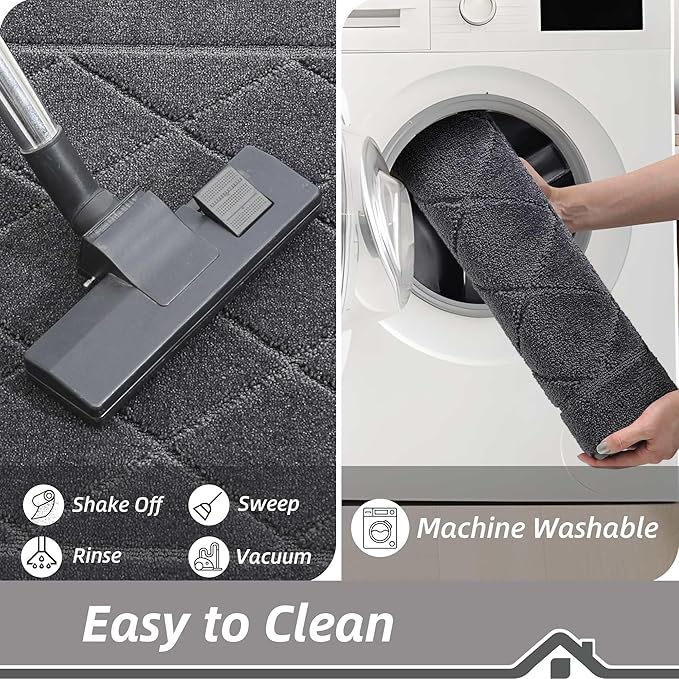 BEQHAUSE Dirt Trapper Door Mat 24" x 36", Doormat Non-Slip Entryway Rugs