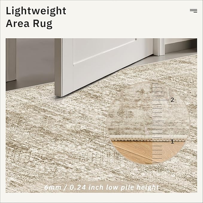 Soalmost Runner Rug 2'x10' Washable Non-Slip Runner Rugs